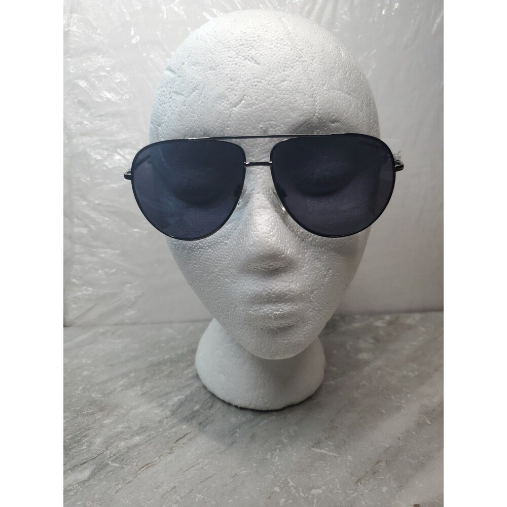 Vintage Liz Claiborne 1980s Retro Gunmetal Aviator Sunglasses Grey Lens